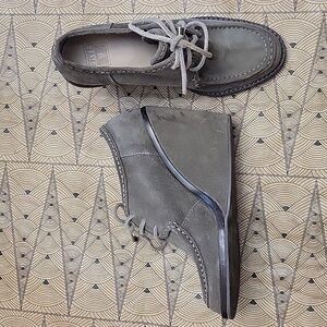 FRYE Carolyn suede wedge booties 6.5